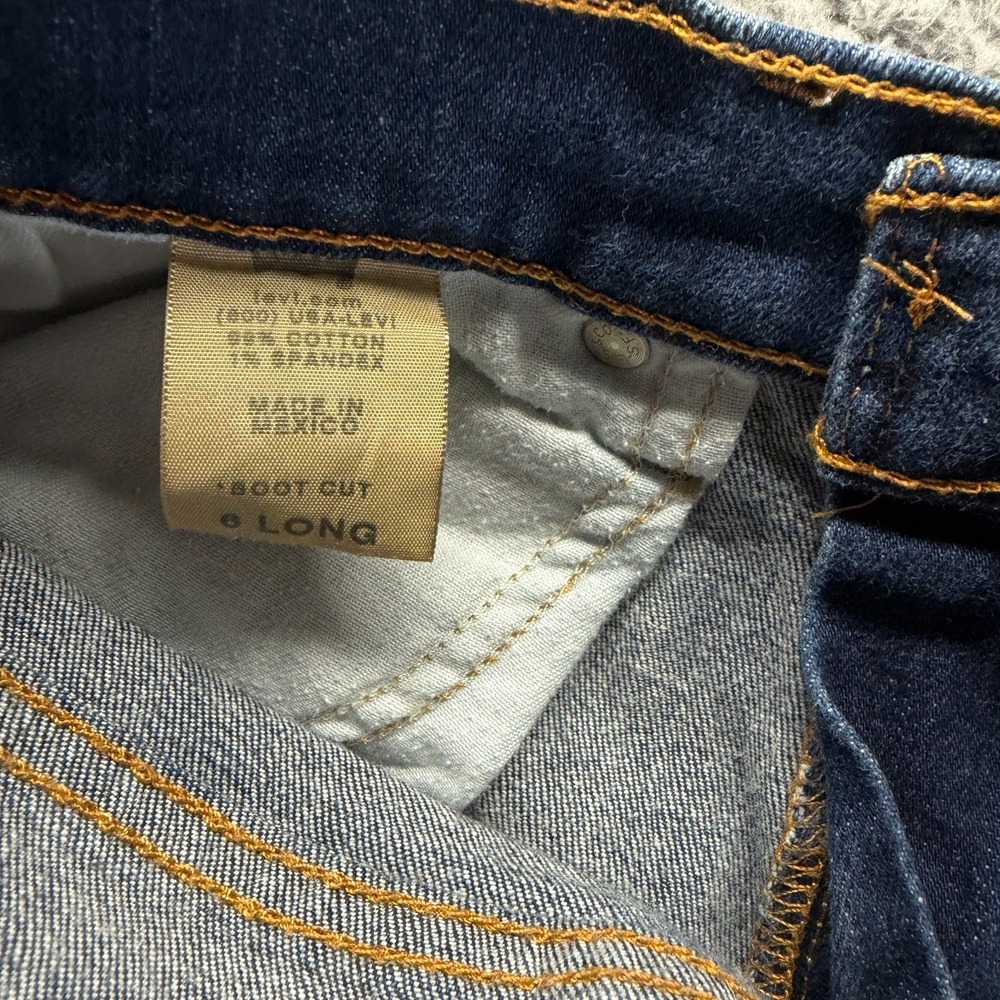 Levi's 515 Jeans Womens 6 Blue Cotton Denim Bootcut Leg Workwear Travel Stretch - Picture 7 of 11
